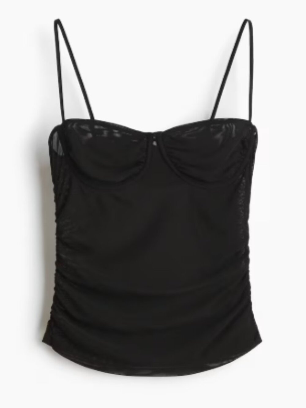 NWT H&M Ruched Mesh Top